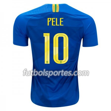 Camisetas Brasil Pele 10 Segunda Equipacion Mundial 2018